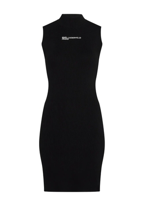 Karl Lagerfeld Jeans logo-print mini dress - Black