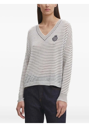 The Kooples striped emblem knitwear - Neutrals
