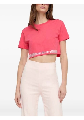Patrizia Pepe rhinestone logo T-shirt - Pink