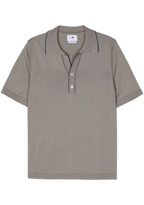 NN07 Donald stripe-detail polo shirt - Grey