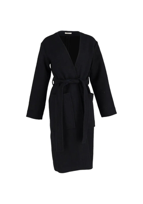 Celine Pre-Owned belted cashmere coat - Black