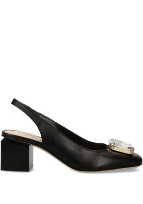 AGL 65mm crystal-embellished block-heel pumps - Black
