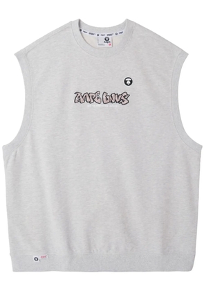 AAPE BY *A BATHING APE® logo-embroidered crew-neck vest - Grey