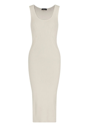 Armani Exchange ribbed body con maxi dress - Neutrals