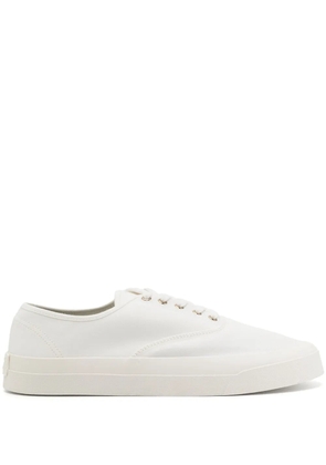 Maison Kitsuné lace-up canvas sneakers - White
