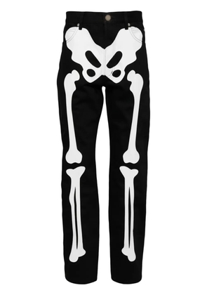 Takahiromiyashita The Soloist skeleton-print jeans - Black