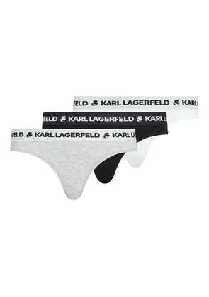 Karl Lagerfeld logo-waistband briefs (pack of three) - Grey
