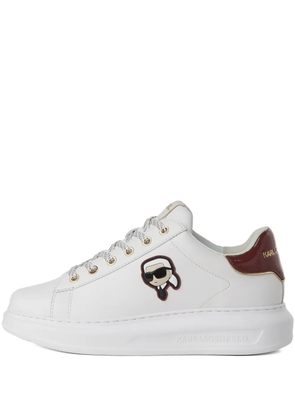 Karl Lagerfeld leather low-top sneakers - White