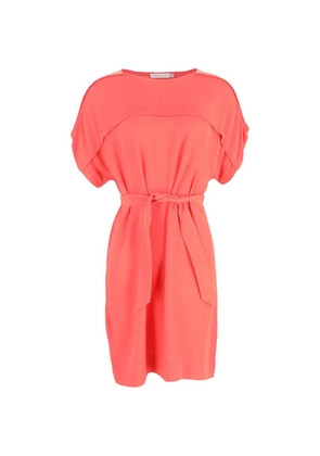 Chloé Vintage belted short-sleeve dress - Orange
