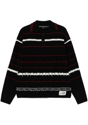 Andersson Bell B&W Stripe polo shirt - Black