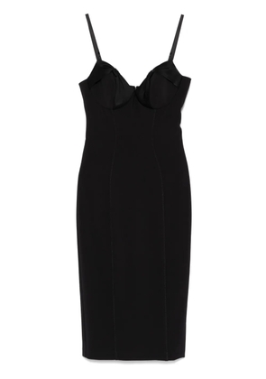 Elisabetta Franchi satin-bows crepe mini dress - Black