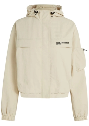 Karl Lagerfeld Jeans logo-print jacket - Neutrals