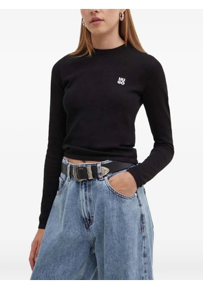 HUGO logo crew-neck sweater - Black