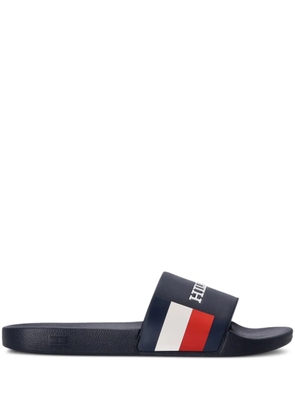 Tommy Hilfiger striped pool slides - Blue