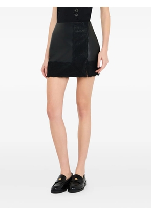 LIU JO coated lace mini skirt - Black