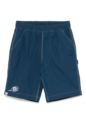 AAPE BY *A BATHING APE® logo-patch shorts - Blue