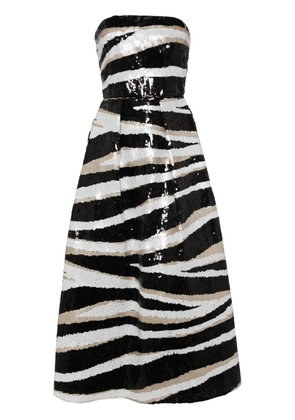 Elie Saab strapless sequin gown - Black