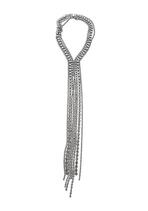 Helene Zubeldia rhinestone-embellished cascade necklace - Silver