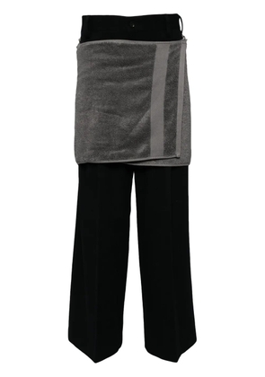 Doublet Onsen Towel felted-finish trousers - Black