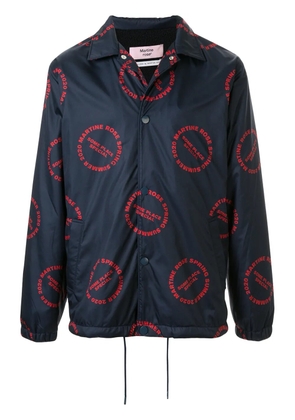 Martine Rose logo print bomber jacket - Blue