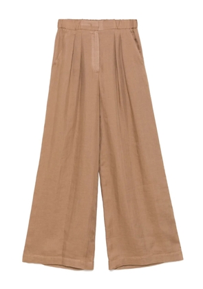 Lorena Antoniazzi pleat-detailing trousers - Brown