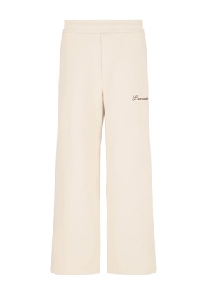 Laneus embroidered-logo track pants - Neutrals