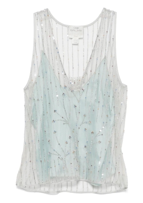 Forte Forte bead-embellished top - Grey