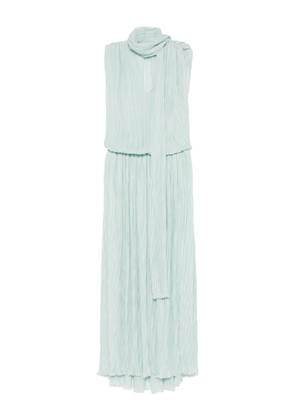 Blumarine pleated asymmetric midi dress - Green