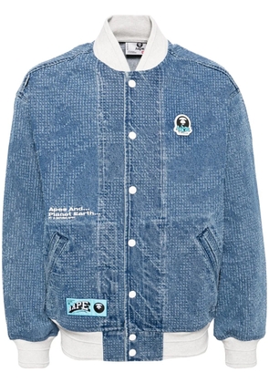 AAPE BY *A BATHING APE® denim bomber jacket - Blue