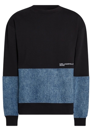 Karl Lagerfeld Jeans paneled denim sweatshirt - Black