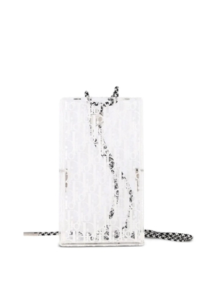 Christian Dior Pre-Owned Oblique logo-detail cross body bag - White