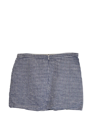 Reformation gingham-pattern mini skirt - Blue