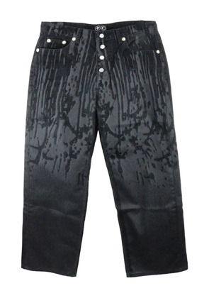 THUG CLUB laser-cut jeans - Black
