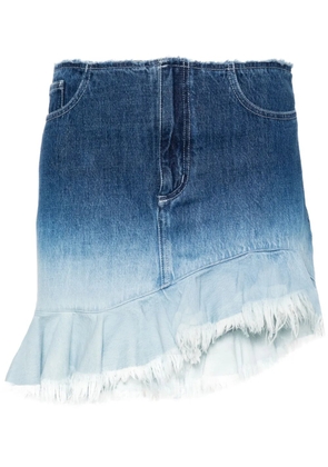 Marques'Almeida ombré mini denim skirt - Blue