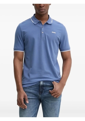 HUGO logo-print polo shirt - Blue