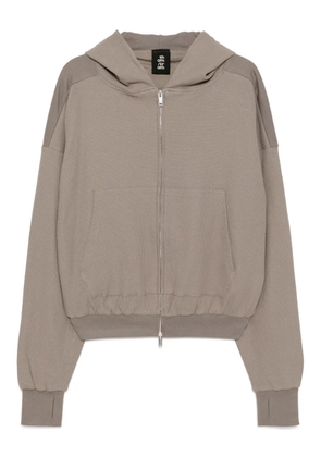 Thom Krom waffle-effect hoodie - Grey