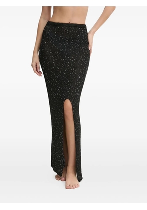 PARAMIDONNA Bruna sequin-embellished split skirt - Black