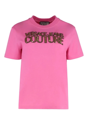 Versace Jeans Couture logo-embellished T-shirt - Pink