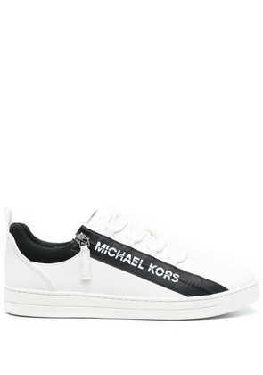 Michael Kors logo-print zip-detailed sneakers - White