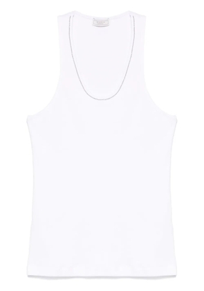 Peserico beaded trim-detail top - White