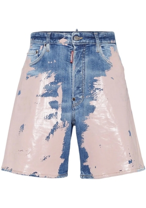 DSQUARED2 painterly-print shorts - Blue
