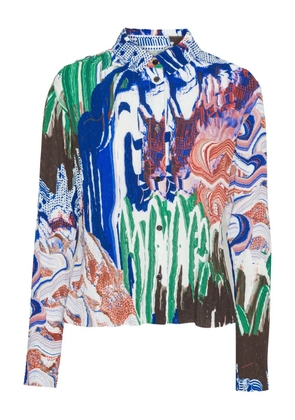 Henrik Vibskov Slope abstract-print shirt - Blue