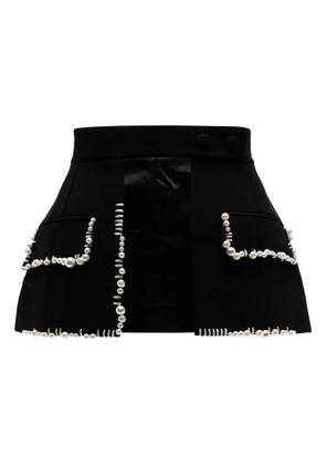 Dice Kayek pear-embellished skirt belt - Black