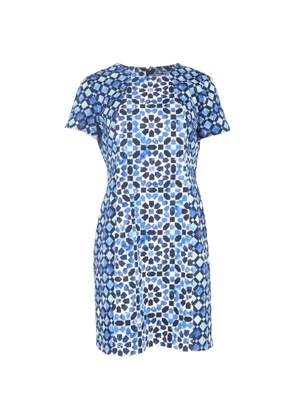 Michael Kors Vintage printed short-sleeve mini dress - Blue