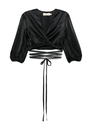 MOUTAKI satin blouse - Black