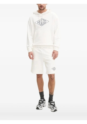 HUGO logo hoodie - White