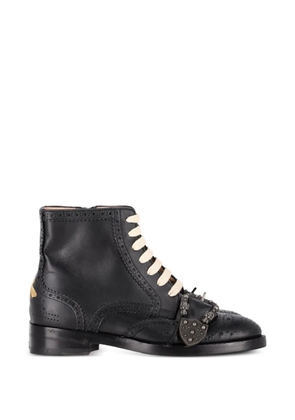 Gucci Pre-Owned wingtip buckled boots - Black