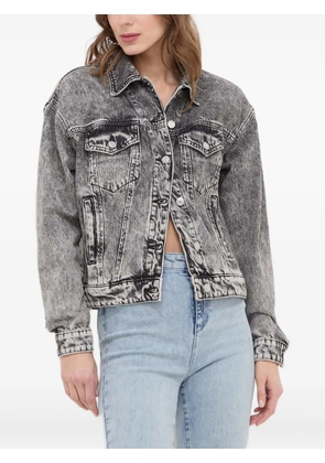 GUESS USA faded-effect denim jacket - Grey