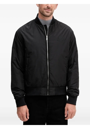 Karl Lagerfeld logo-detail bomber jacket - Black
