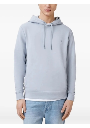 AllSaints embroidered-logo hoodie - Blue